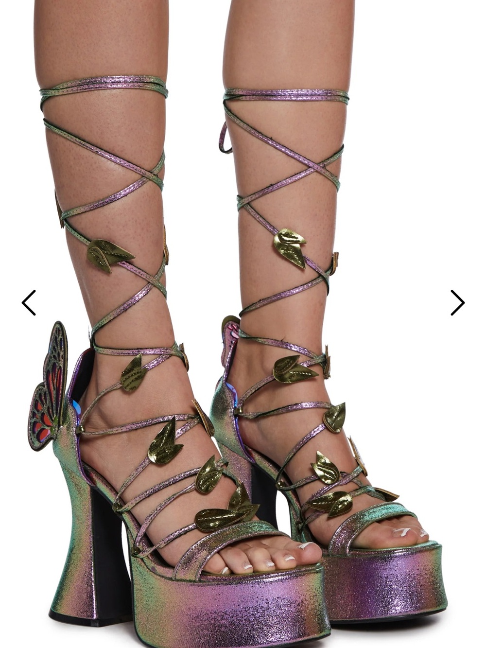 Dolls Kill x Club Exx Butterfly Lace Up Heels - Brand New - Size 11
